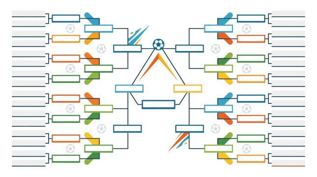 A complex flowchart with colorful lines and boxes.