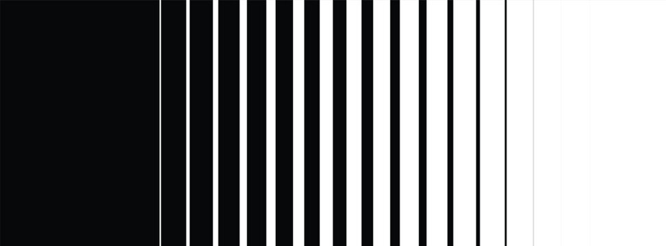 Stripe Transition Black, Stripe Half Black, Half Stripe Black. Modern Black And White Design With Half Stripe And Transition Effect.