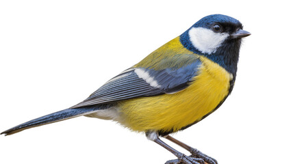 Great Tit bird with blue head and yellow belly © Isabel