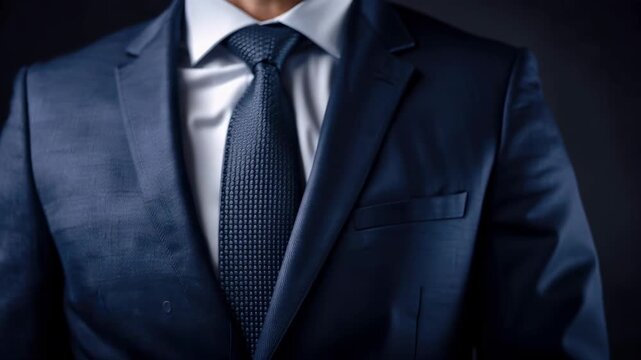 Businessman points finger toward camera in a dark setting during a corporate meeting in the evening hours while wearing a dark suit and tie