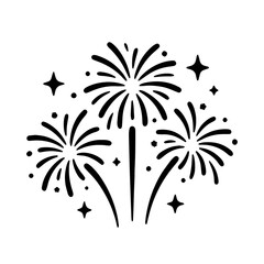 Triple fireworks burst festive celebration graphic with fireworks celebration explosion creative © Md Hifjul
