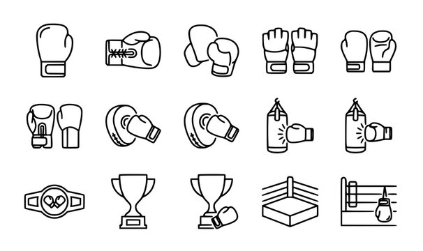 Boxing icons and symbols