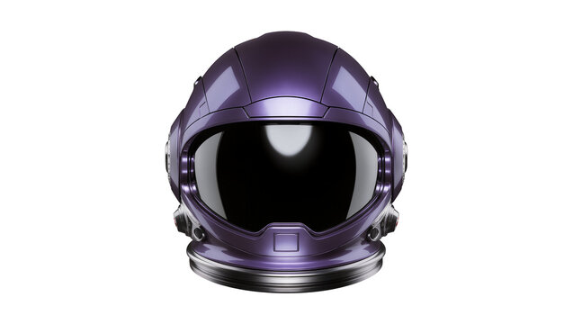 Purple futuristic astronaut helmet with dark visor