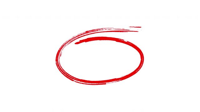 Hand drawn red marker scribble oval perfect for highlighting or emphasizing important elements in design layouts or presentations. Suitable for graphic design projects.