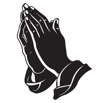 Praying hands together in a gesture of respect and supplication  a symbolic illustration