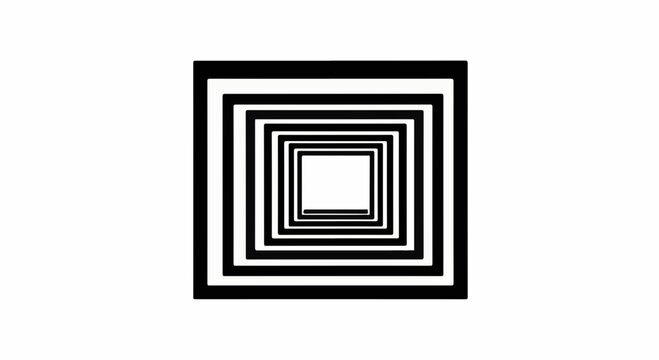 Abstract geometric pattern of nested squares creating a sense of depth and infinity