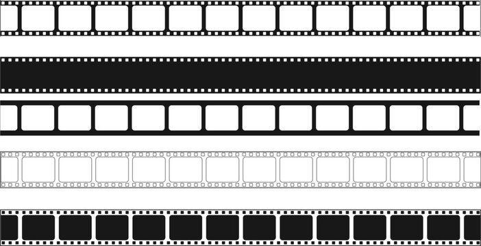 Film negatives organized in parallel lines depict a sequence of classic movie frames.