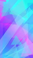 Fototapeta premium Soft pink, cyan, and blue triangular facets create an airy abstract backdrop with a futuristic mood for banners, posters, and modern web headers.