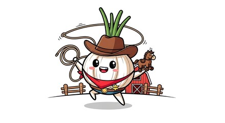 Cartoon reindeer with red nose and scarf. © temuu