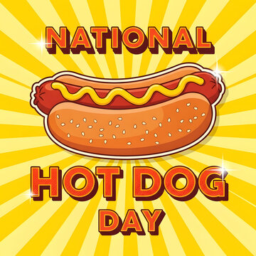 National Hot Dog Day Celebration Background