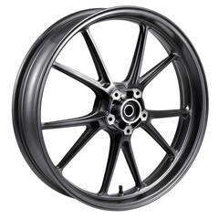 Obraz premium Modern Motorcycle Alloy Wheel Rim Isolated on White Background