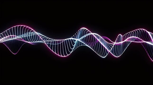 Neon light wave form pattern.