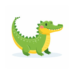 Naklejka premium Cute cartoon alligator illustration