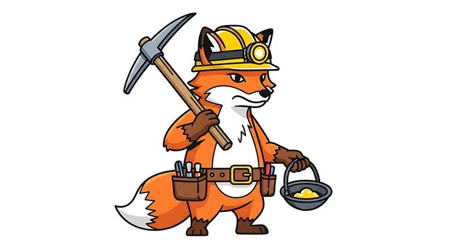 Cartoon motorcycle rider in orange jacket and helmet.