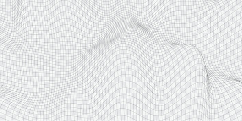 Obraz premium Abstract flowing wireframe background in simple gray tones