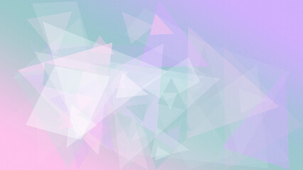 Obraz premium Overlapping translucent triangles and polygon facets form an airy blue, pink and purple abstract pattern, perfect for tech themes, banners, and creative layouts.