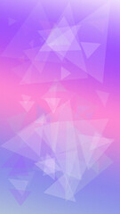 Obraz premium Translucent layered triangles in vivid purple and pink create a vibrant abstract background, perfect for festive posters, music promos, and social media.
