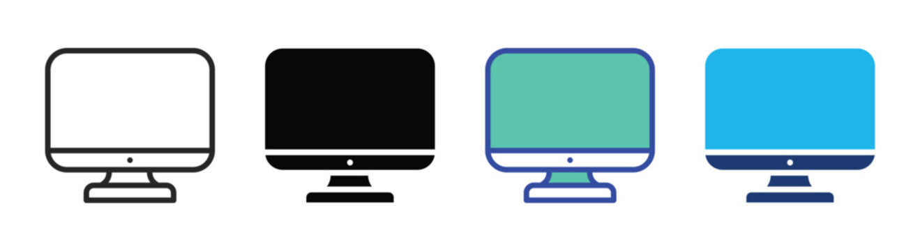 Screen icon set multiple style collection