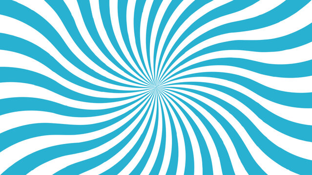 Blue and white spiral optical illusion pattern