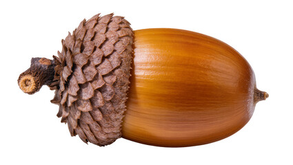 Brown acorn with textured cap and stem © Antonio