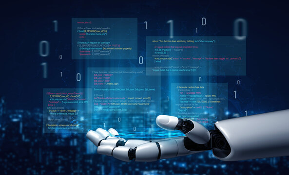 AI auditing faulty programming code, detecting anomalies, insecure logic, and suggesting corrections in a humorous and flawed code example. Vouch