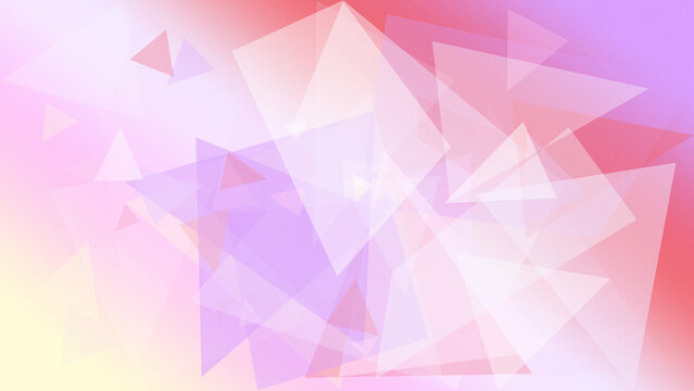 Triangular polygon shapes in pink and purple hues form a soft, airy abstract background, ideal for branding, promotions, or clean layouts with text space.