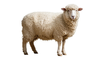 Woolly sheep standing profile view © Pablo