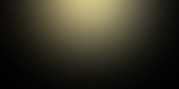 Abstract Noise Gradient Background &ndash; Stylish Dark Downlight with Cool Gold Grain Texture