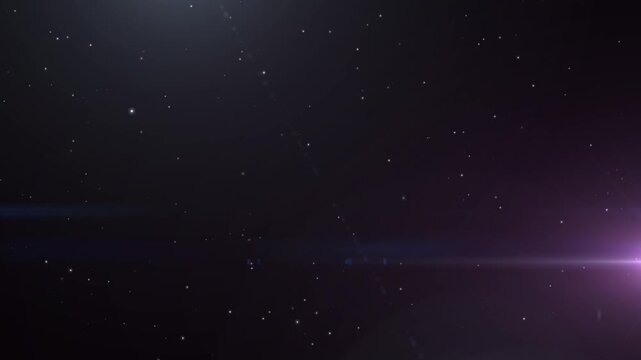 flare and particle background. loopnight sky light.