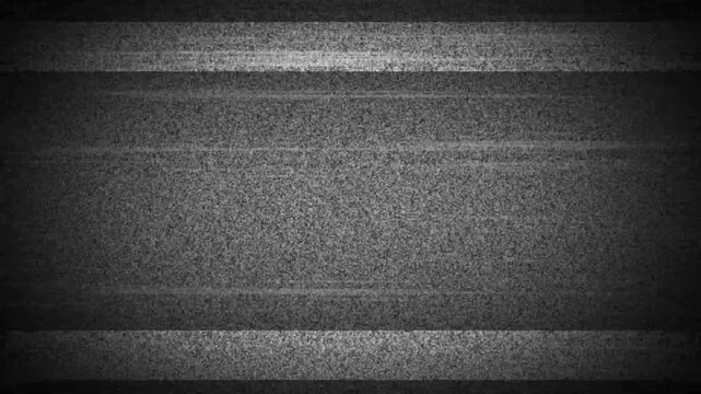 TV noise screen footage overlay, No signal old vintage TV. Antenna damage, cable defect. Faulty chip. VHS error screen transition and overlay for retro video. animation