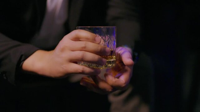 whiskey, for a friendly party in a bar or a restaurant.