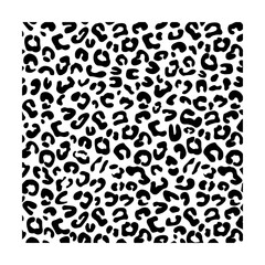 Fototapeta premium Leopard square svg cut file. Isolated vector illustration.