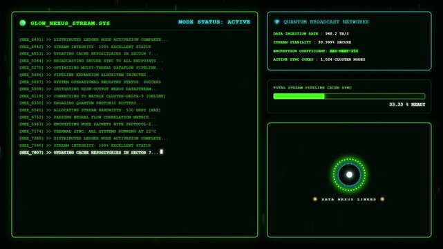 Quantum Broadcast Network Data Stream Terminal Interface.