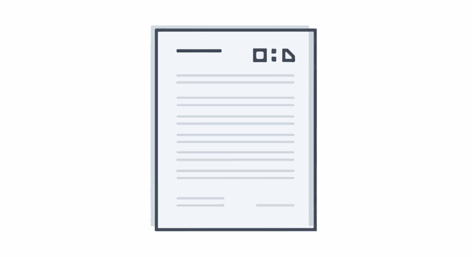 A document with a header, lines of text, and signature space