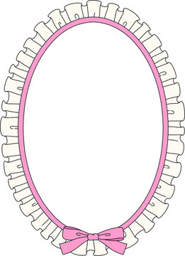 Coquette Oval Frame Hand Draw