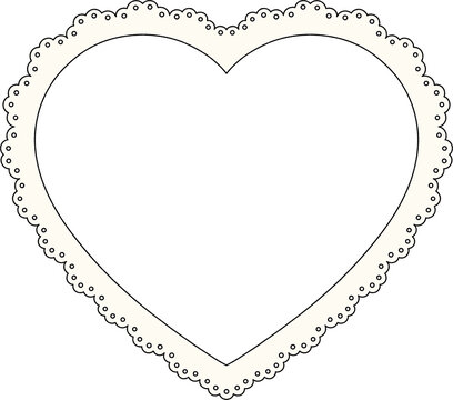 Coquette Heart Frame Illustration