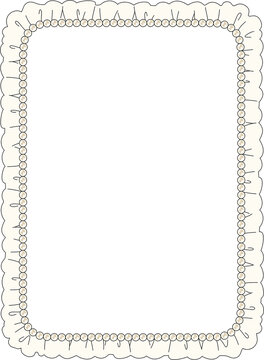 Coquette Lace and Pearls Frame Illustration