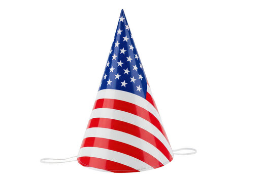 American flag cone shape illustration vector PNG isolated on transparent background
