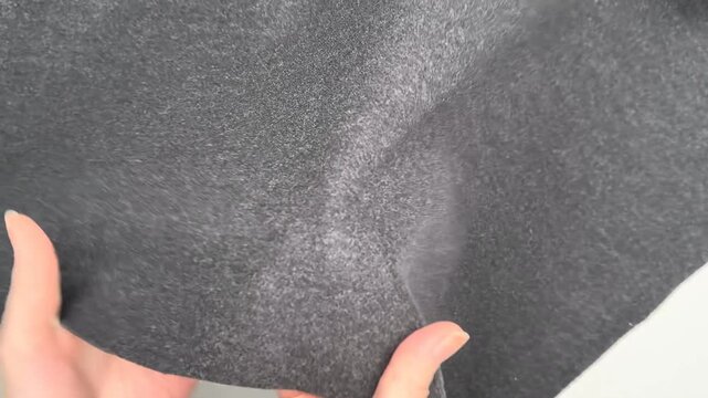This mid-weight premium cashmere blend fabric features a dense soft-touch finish and a slight stretch making it ideal for creating sophisticated comfortable autumn seasonal garments