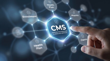 Obraz premium Content Management System, CMS technology, digital network, web development tools ticket templates set illustration mockup blank icons