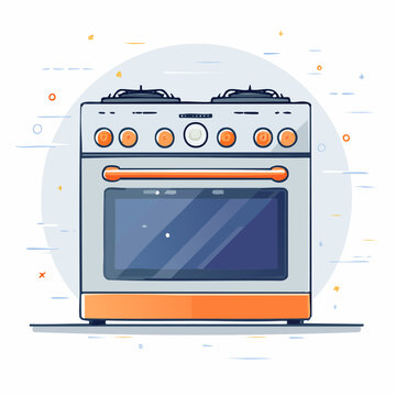 Modern Gas Stove Illustration