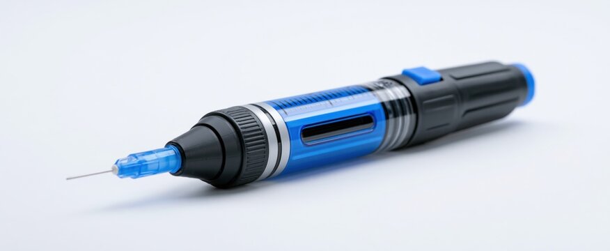 Multi-hormone injection pen for diabetes and metabolic health on a white background.