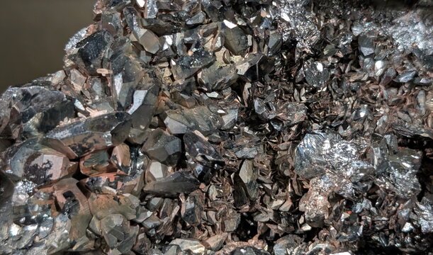 Specular Hematite Crystals Macro Geological Texture