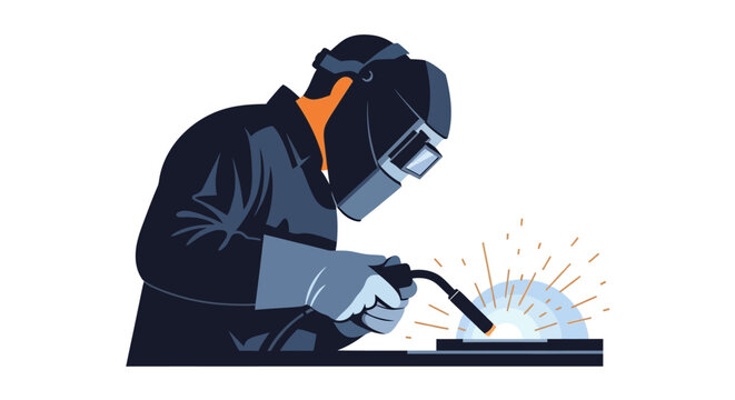 Welding Worker in Action.