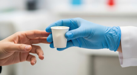 Obraz premium Treating kidney disease with medication involves careful handling and administration by healthcare professionals wearing gloves to ensure safety
