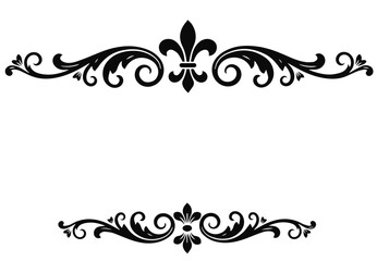 ornamental fleur de lis border svg file © Exect GFX