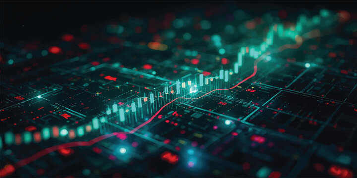 Futuristic digital data center background featuring motion vector patterns and glowing fiber optics with light spots for high-speed internet technology design