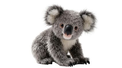 Fluffy grey koala bear cub sitting © Anneliese