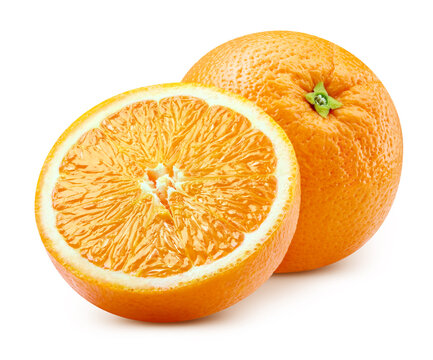 Orange isolated white background
