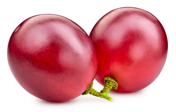 Red grape isolated on white background
